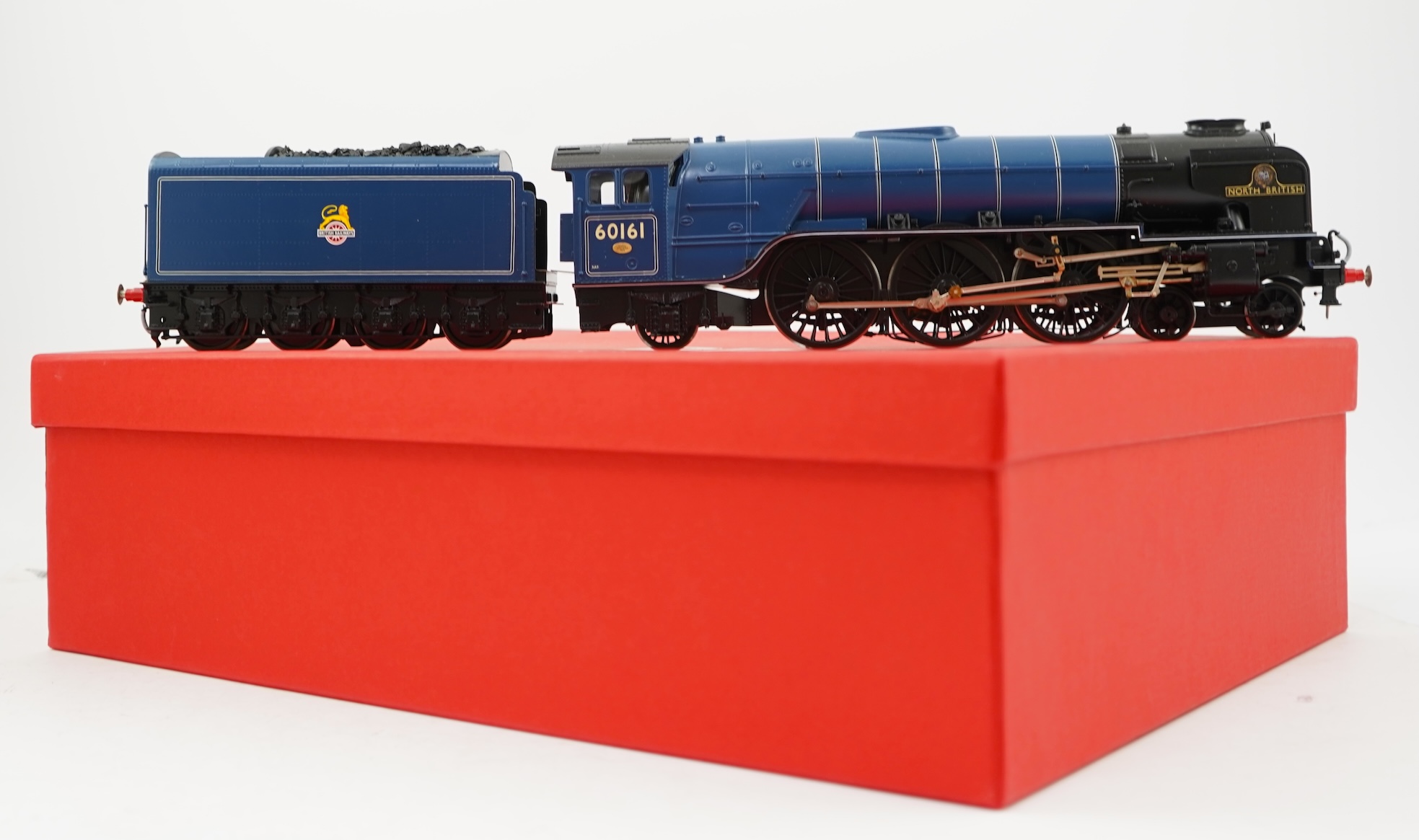 An 0 Gauge DJH Models model of BR Peppercorn Class A1, North British 60161, 4-6-2 tender locomotive, powered for two rail operation.